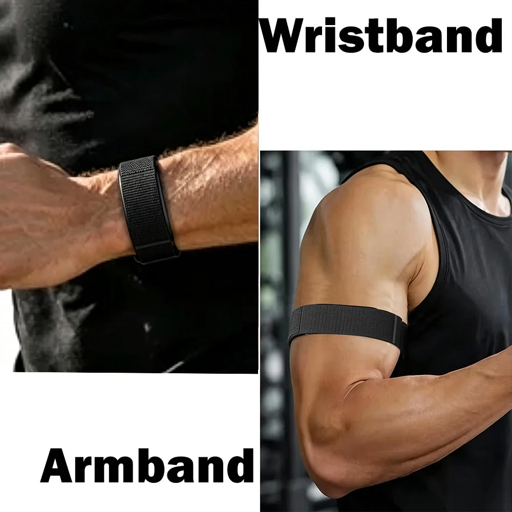Nylon Braided Loop Strap For Garmin CIRQA Smart Band lightweight Sport Breathable For CIRQA Fitness Tracker Adjustable Wristband