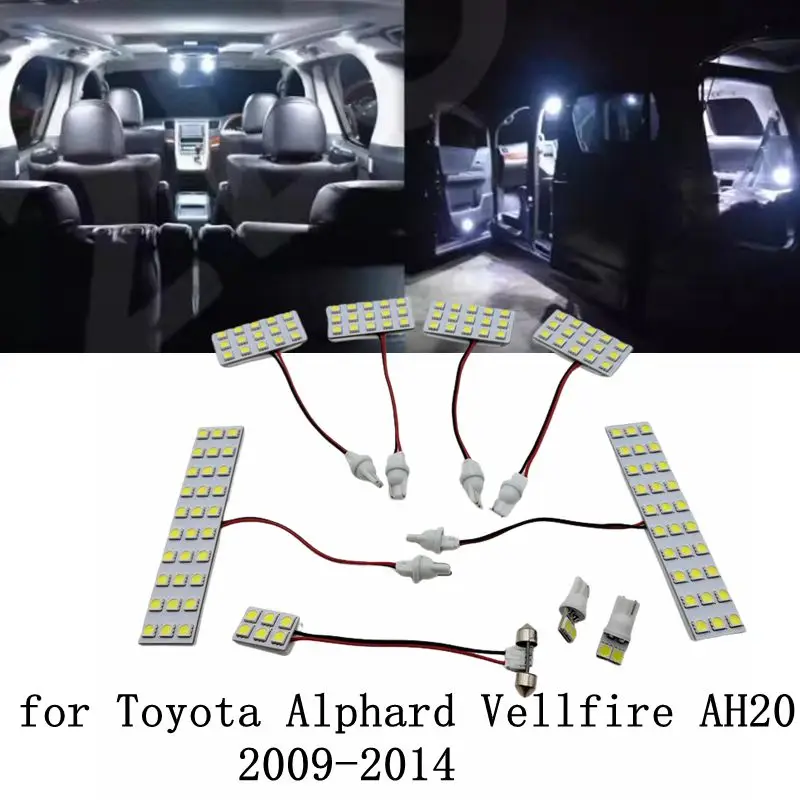 Car Accessories LED Bulb Interior Reading Door Light Kit For Toyota Alphard Vellfire 20Series 2008-2014