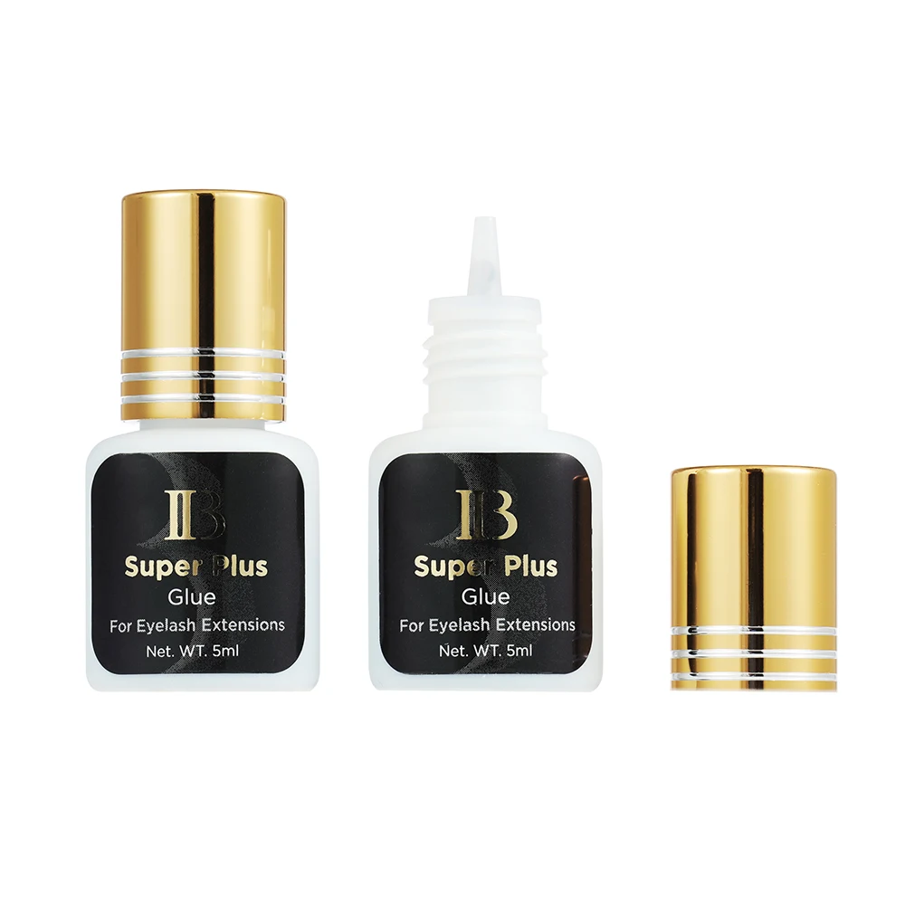 10pcs IB Super Plus Glue i beauty Eyelash Extensions Gold Cap 5ml 1-2 Seconds Fast Dry Original Korea Lash Glue