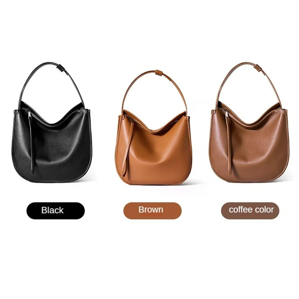 Women Genuine Leather Tote bag Vintage Cow Leather Large Capacity Shoulder Crossbody Bags for Women Simple Ladies Messenger Bag