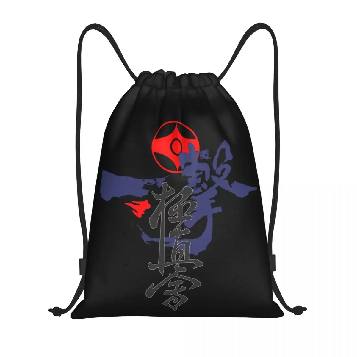 

Custom Kyokushi Karate Drawstring Bags for Training Yoga Backpacks Men Women Martial Arts Sports Gym Sackpack