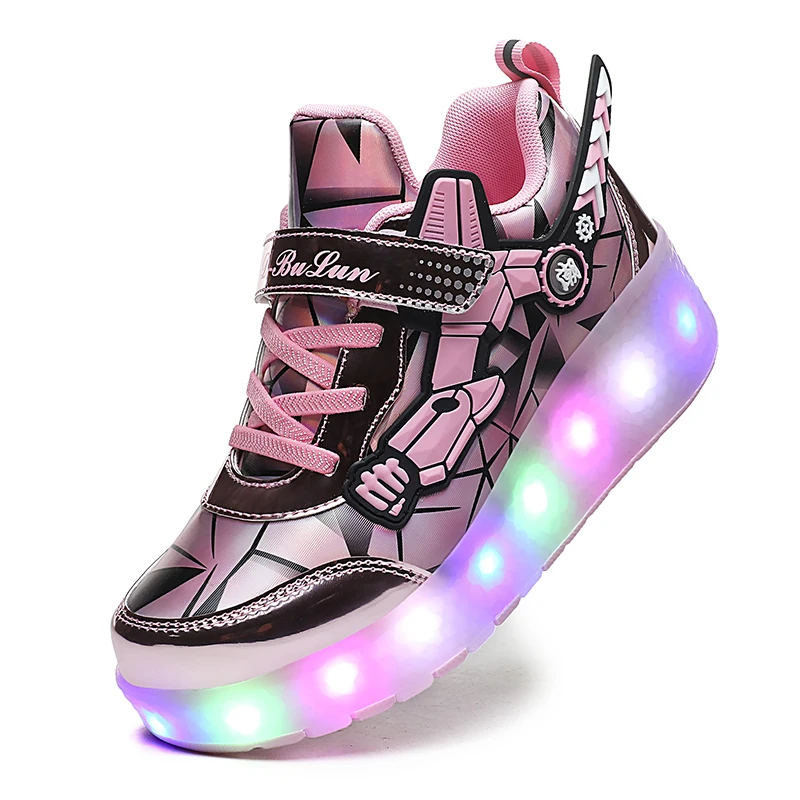 2024 trend explosive roller skates students outdoor wheel sports shoes boys and girls 27-43 multi-functional running shoes