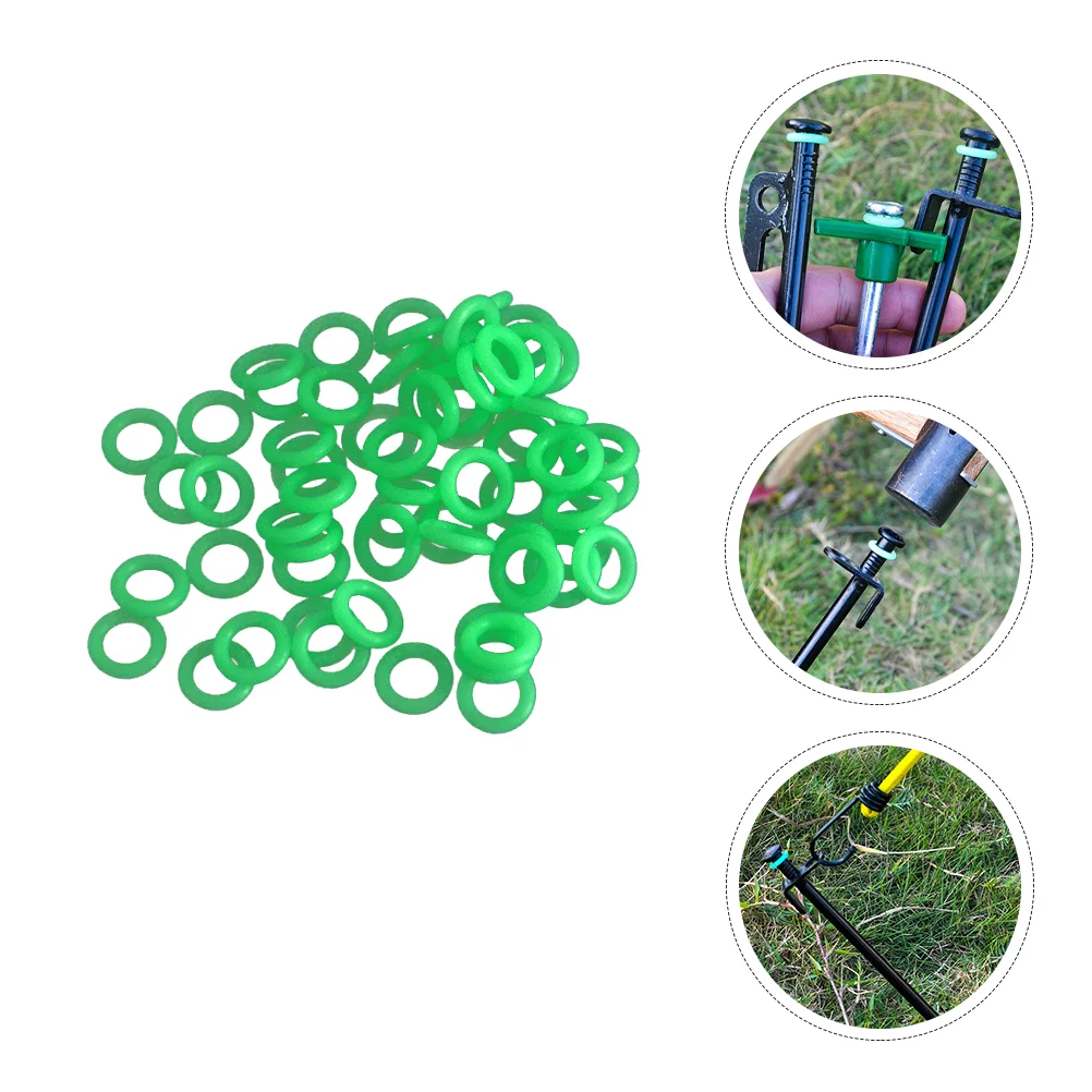 50 Pcs Ground Nail Luminous Circle Night Vision Ring Fluorescent Rings Camping Tent Tents Stake Plastic
