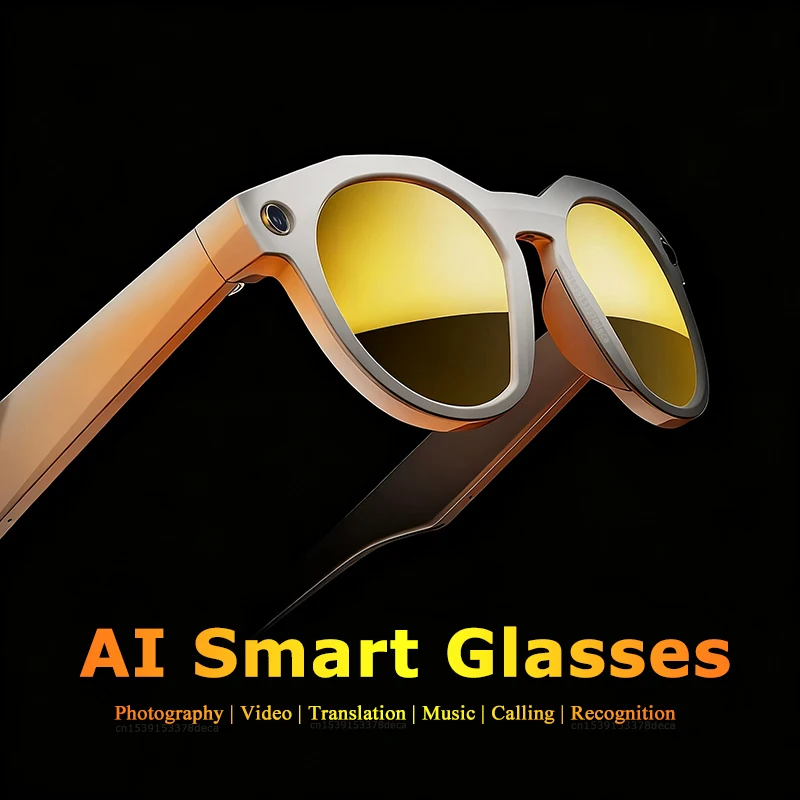 

6K HD AI Smart Camera Glasses Multifunctional Bluetooth Calling Voice Assistant Music Player Translation Camera Glasses
