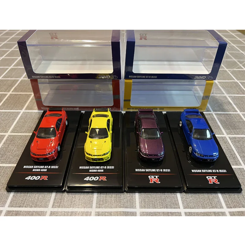 INNO Alloy 1:64 Nissan SKYLINE GT-R (R33) 400R Car Model Adult Classic Collection Static Display Ornament Gift Souvenir