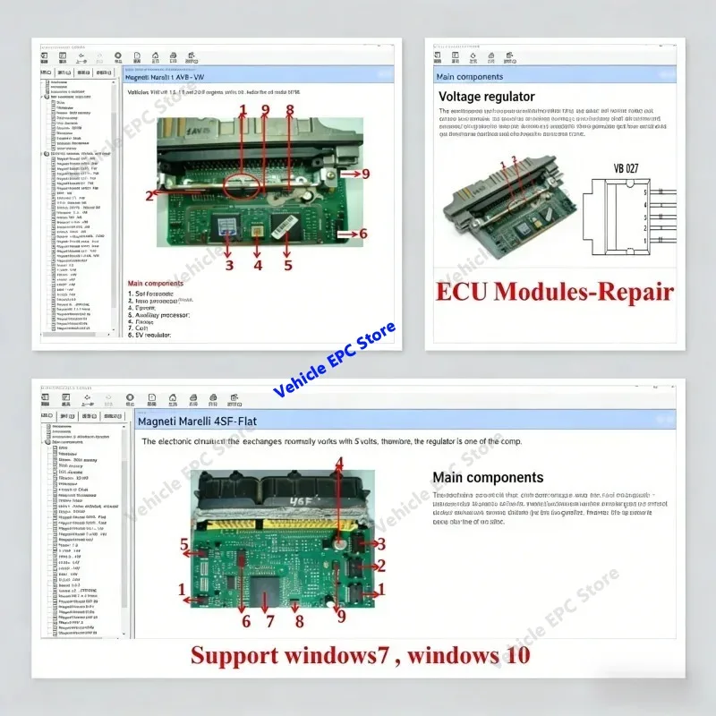 NEW ! ECU Modules Repair Guide EEprom Defect Immo Location Including Multimeters Transistor Car Repair Tool ECU Repair Software