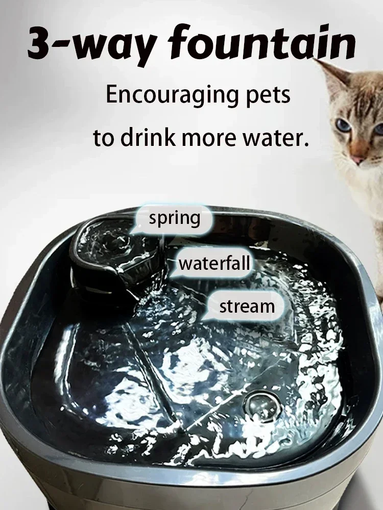 Wireless Pet Fountain Water Dispenser 7L 1000mAh Furpipi 60 Days of Power on One Charge ABS Automatic Pet Feeder Water Fountain