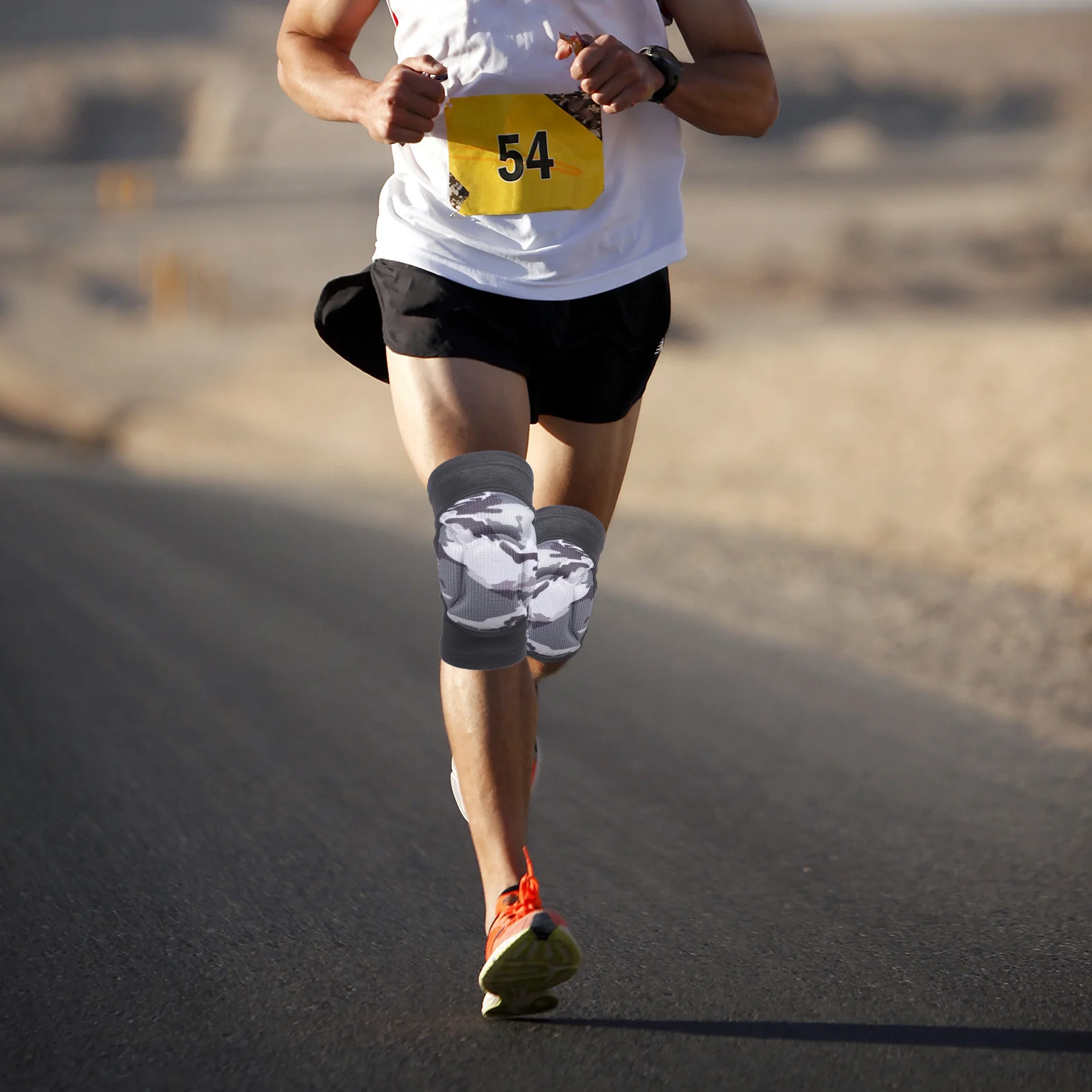 

1Pair Knee Brace Stabilizer Nylon Sponge Material Compression Support Running Cycling Basketball Sports Protector