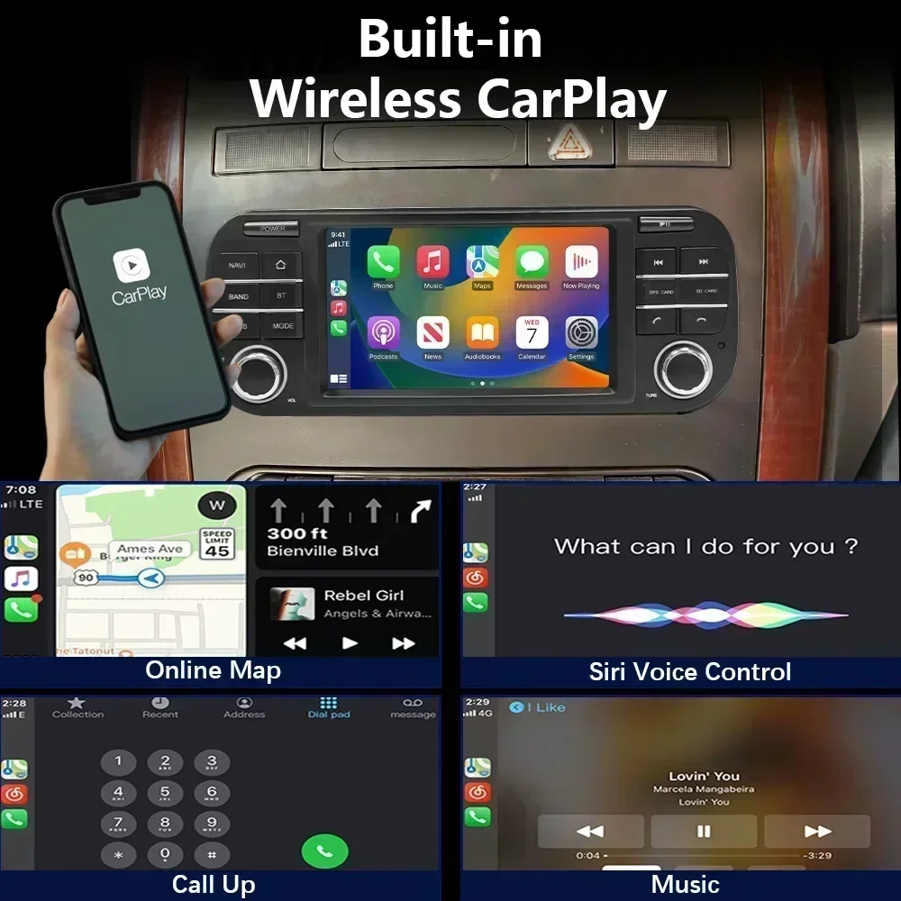 CHSTEK Wireless Carplay For Jeep Wrangler Dodge Grand Cherokee Liberty Chrysler Touchscreen Multimedia 4G GPS BT WIFI Navigation
