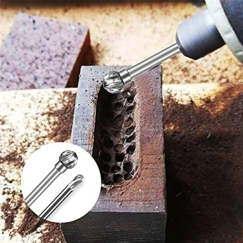 ชุดดอกสว่านคาร์ไบด์ L74A, ความยาวหัว 1/8 นิ้ว (3 มม.) และ 1/4 นิ้ว (6 มม.) สำหรับงานไม้, งานแกะสลัก, งานแกะสลักโลหะ, การเจาะ, การขัด