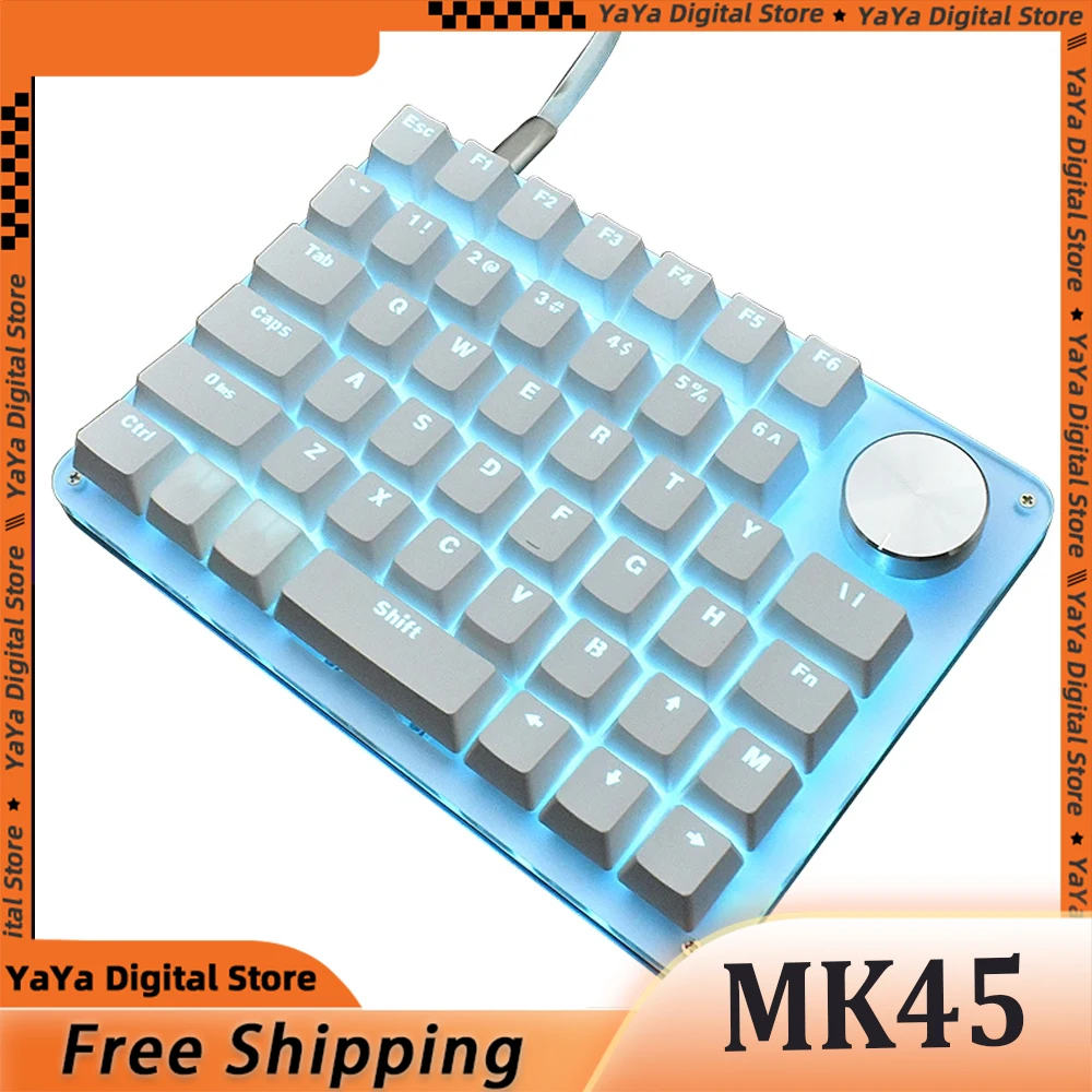

MK45 одноручная клавиатура, ручка программирования макросов для рисования PS/Ai/LR/PR, офисный независимый чип, механическая клавиатура на заказ
