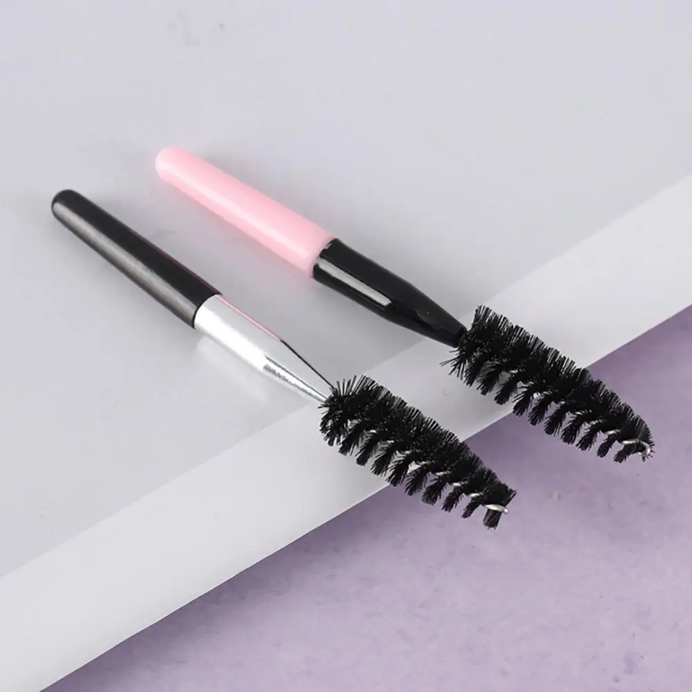 Portable Short Soft Hair Bevel Eyebrow Brush Spiral Brush Eyelash Brush Mascara Applicator Makeup Brush Tool