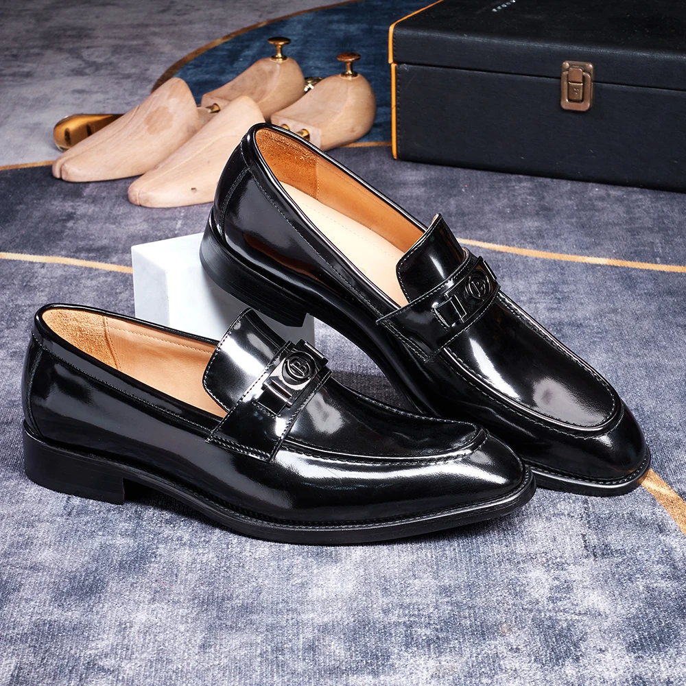 

Men's Handmade Full Cowhide Leather Shoes Genuine Leather Soles Business Casual Style for High-End Business Formal & Weddings