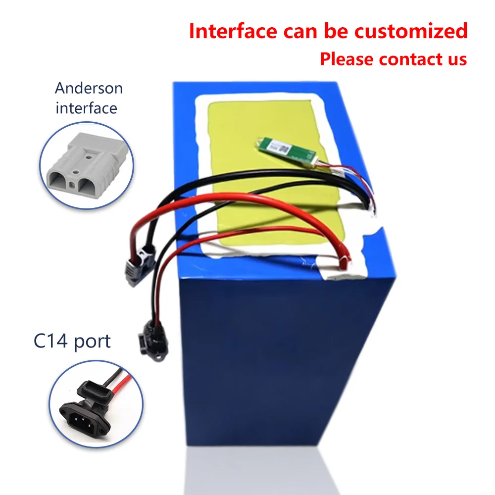 60V 80AH Li ion Lithium Battery BMS 16S for 5000W 8000W Scooter Bike Tricycle Go Cart Motor With Charger