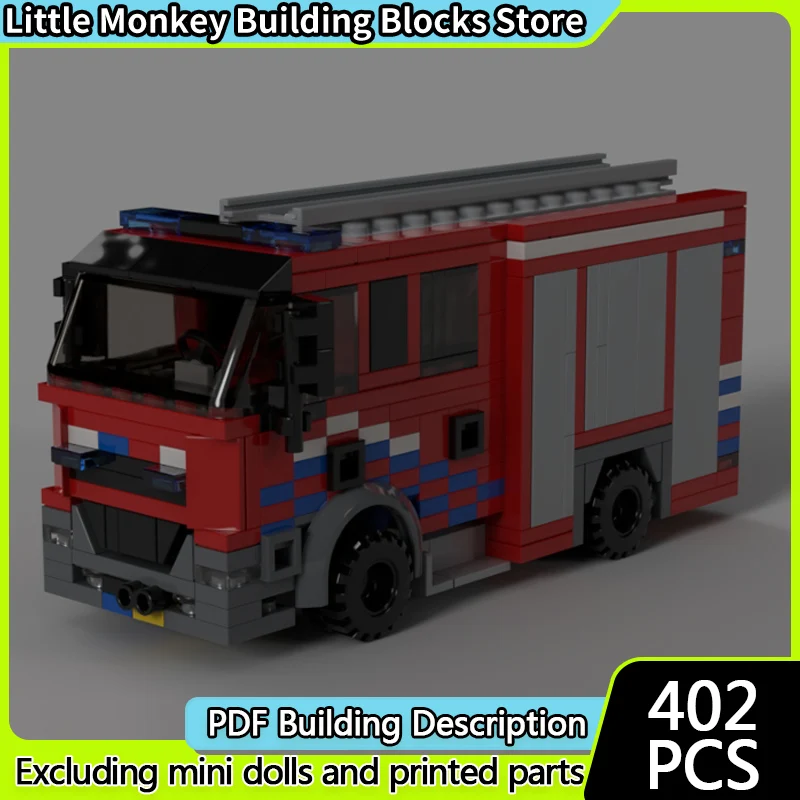 

Urban Rescue Vehicles Model MOC Building Bricks LF Fire Engine Modular Technology Children Holiday Gifts Assemble Toys Suit