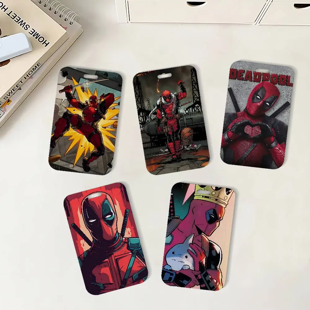 Anime D-Deadpool ID Badge Holder With Lanyard Neck Strap For Office School Name Card Credentials Case