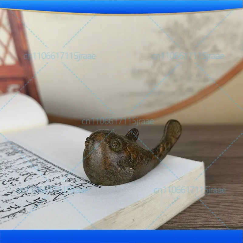 For puffer fish ornament, home office study ornament, fine workmanship, miniature model, small ornament