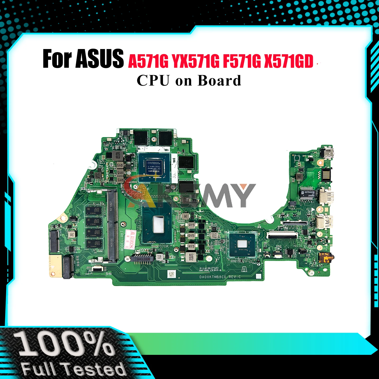 

X571GT Laptop Motherboard For ASUS VivoBook X571GT F571G VX60G X571GD X571G A571G K571G YX571G R571G FX571G Mainboard With CPU