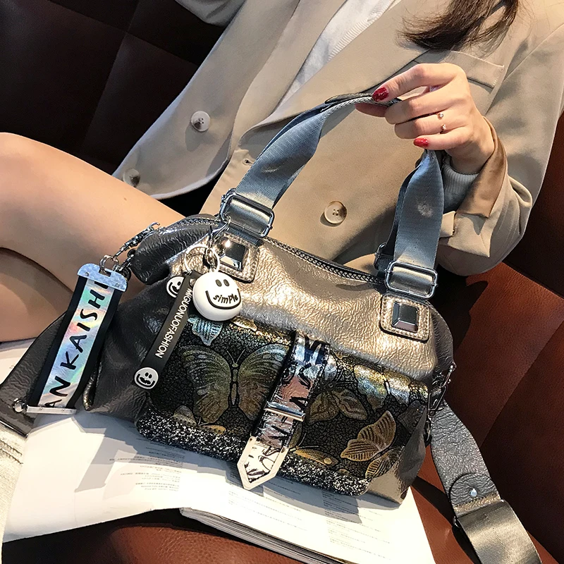 Retro  Printed Handbags Women Bag 2021 New Trendy Large-capacity Fashion Soft Leather Diamond Shoulder Diagonal Bags