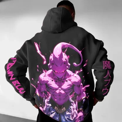 

Dragon Ball Super Goku Printed Fleece Hoodie Long-sleeved Loose Design American-style Top Couple Outfits