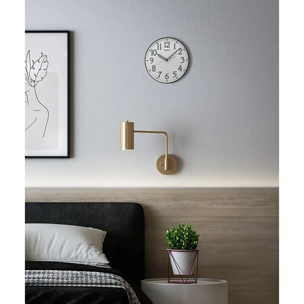 ساعة حائط سوداء مقاس 12 بوصة بأرقام مضيئة وحركة كوارتز تعمل بالبطارية لديكور المكاتب المنزلية