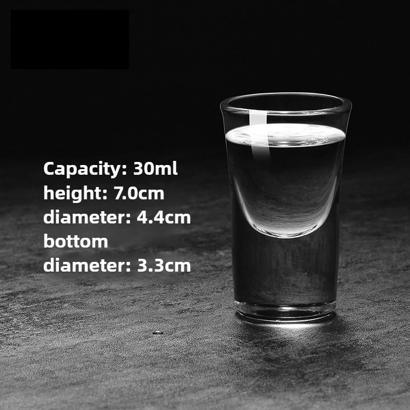 Borrelglaasjes 6 stuks Borrelglas Set 1oz/30ml Borrelglas Houder Zware Basis voor Whisky Tequila 6 Borrelglas Dienblad (6 stuks)