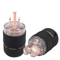 HiFi Audio US Power Plug Red Copper 15A C13 IEC Connector for DIY CD Amplifier AC Power Cable