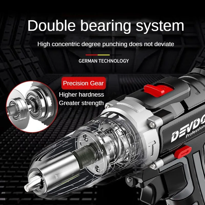 12V/16.8V cordless impact drill 650W high-power electric drill lithium battery 150N.m electric screwdriver power tool