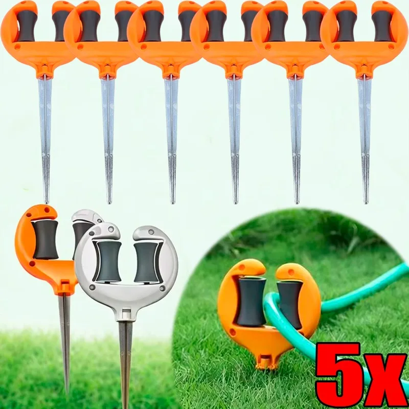 1-5PCS Hose Guide Holder Garden Watering Pipe Brackets Outdoor Guide Stakes Support Spike Holders for Greenhouse Yard Lawn