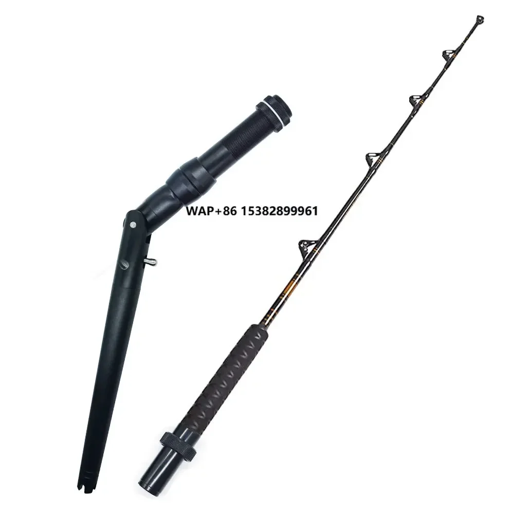 New OEM 2 #4 #fishing bi-directional adjustment aluminum trolling adjustable rod butt fishing straight curved handle