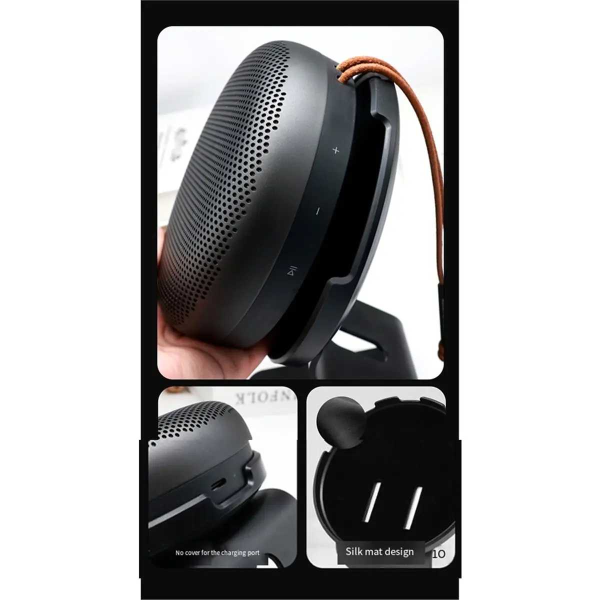 Portable Speaker Stand Anti-Slip Removable Speaker Desktop Holder Aluminum Alloy Stand for B&O Beosound A1 2nd Gen A