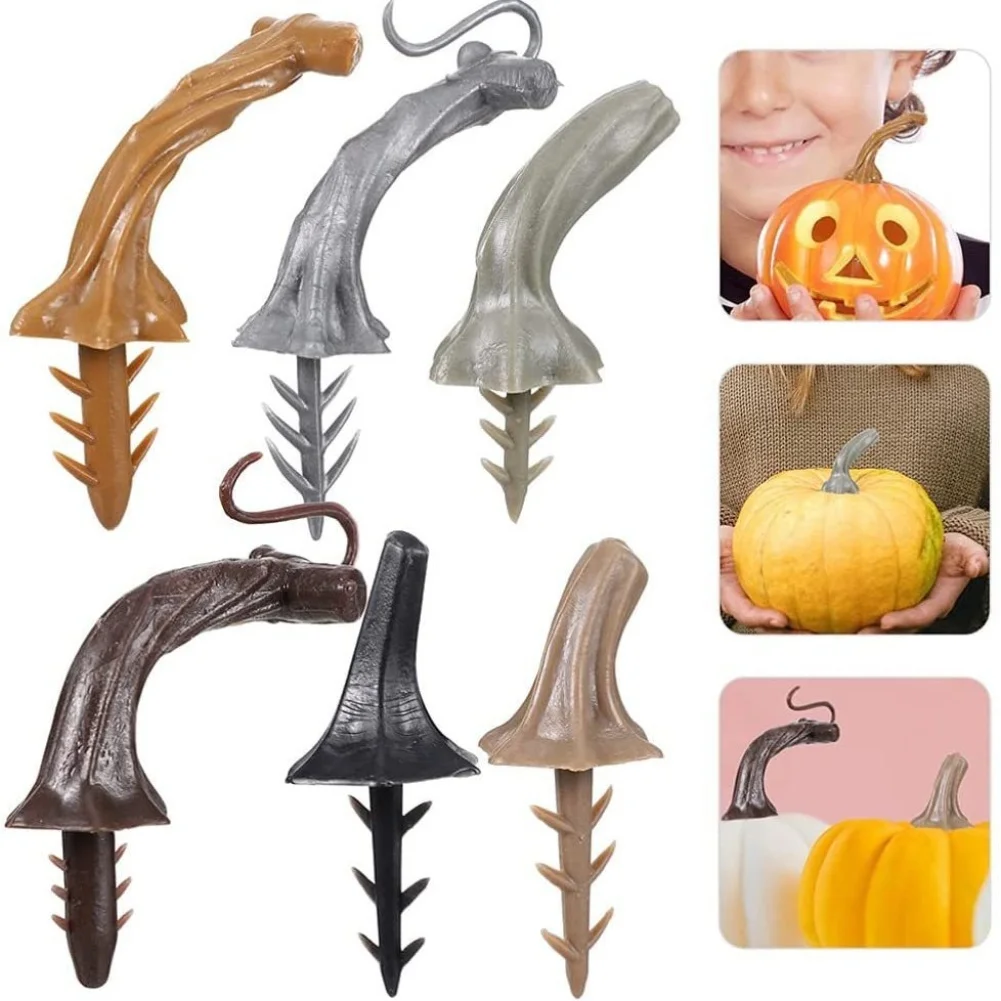 Kunsthandwerk mit Herbstmotiv, wie abgebildet, künstliche Kürbisstiele, einfaches Befestigungsdesign, perfekt für Thanksgiving und Halloween-Dekoration