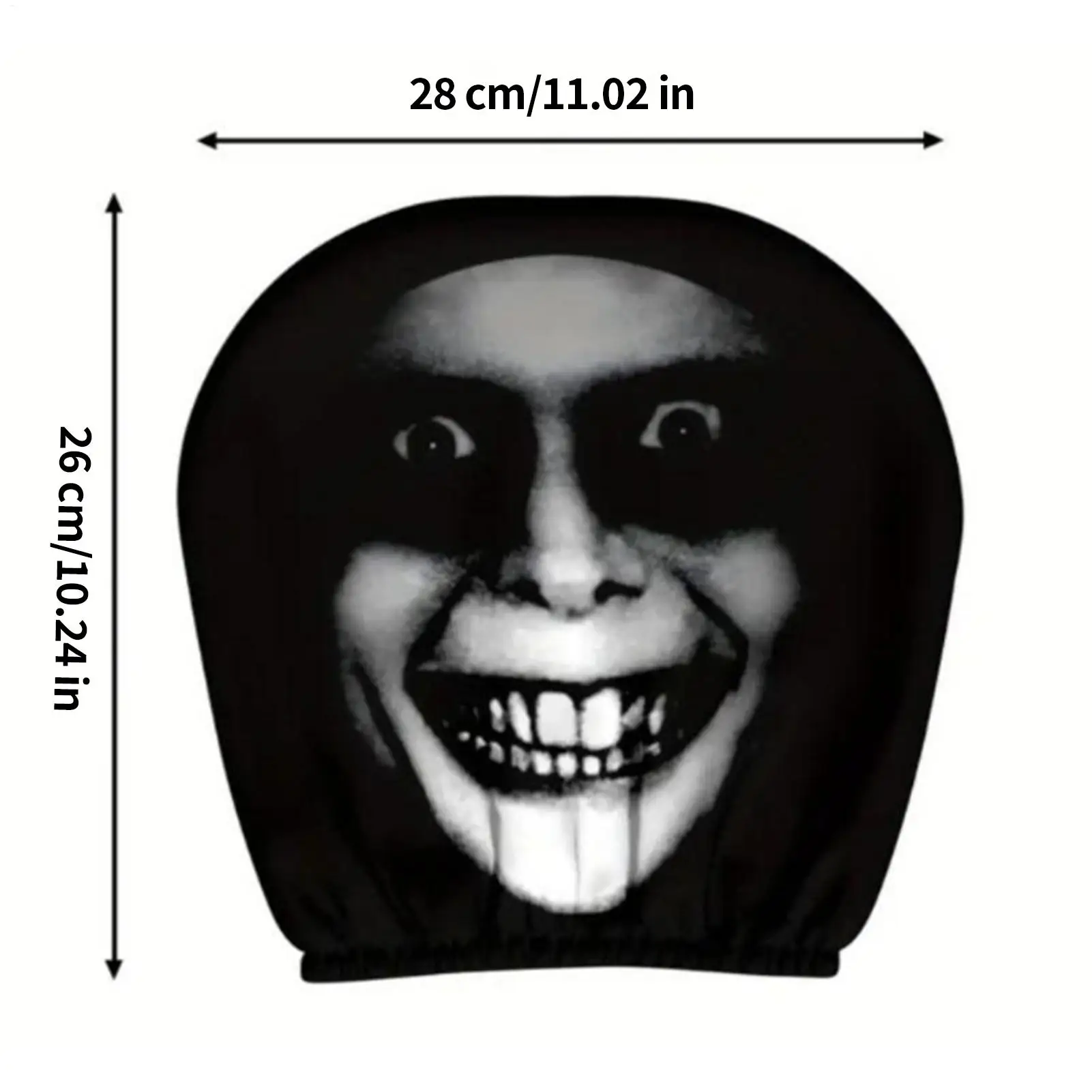 Halloween Elastic Car Headrest Covers, Soft Breathable Seat Protectors for Sedan Van Truck, Spooky Decor for Daily Commute Taxi view 4