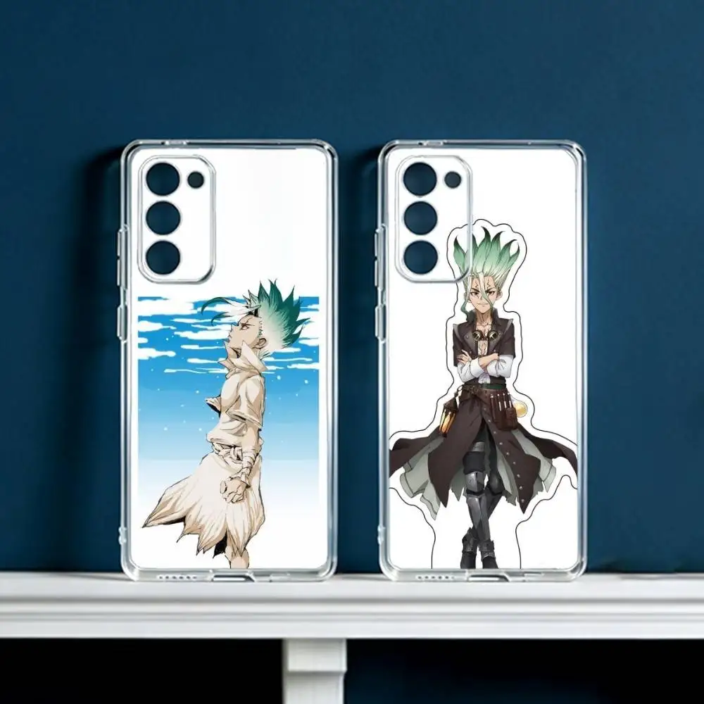 Senku Ishigami DR S-Stone  Phone Case For Samsung Galaxy S24 S25 S23 S22 S21 Plus S24 S25 Transparent Cover Case