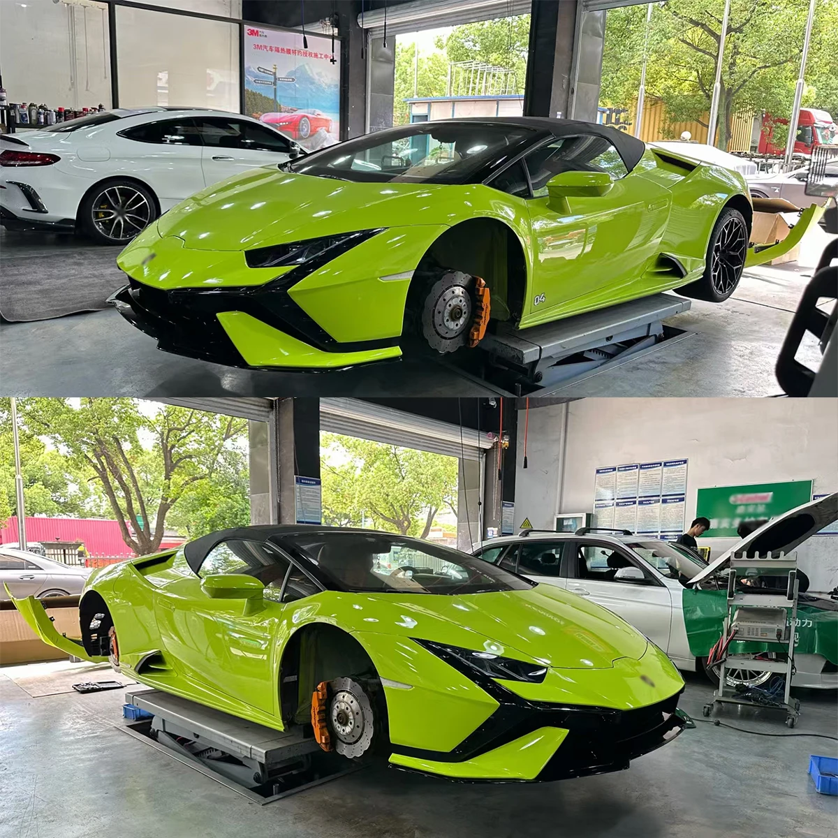 

PP Material Car Accessories Bumpers BodyKit for Huracan 2014-2023 LP580 LP610 EVO Conversion to Tecnica.
