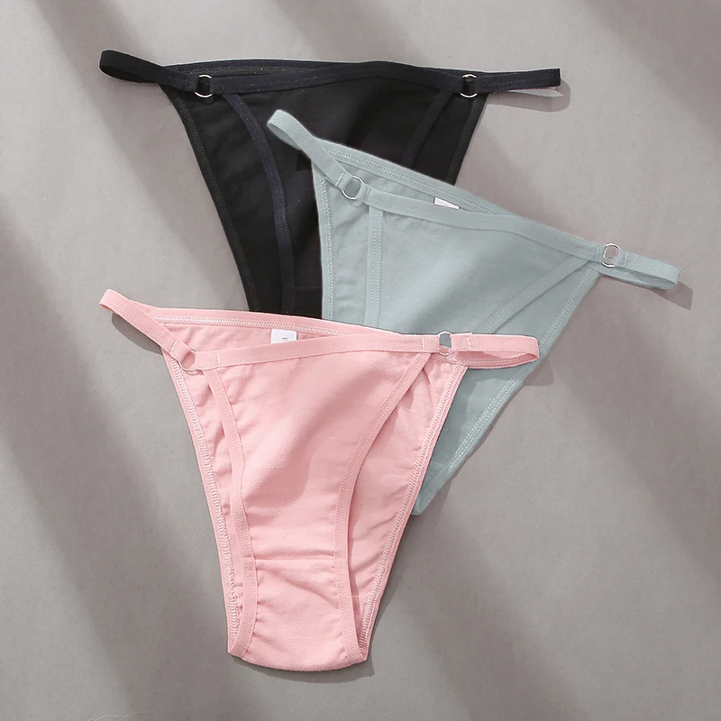 FINETOO 3 Teile/satz frauen Baumwolle Höschen Niedrige Taille Bikini-Slip M-2XL Damen Unterwäsche Weibliche Weiche Feste Unterhose Dessous Neue