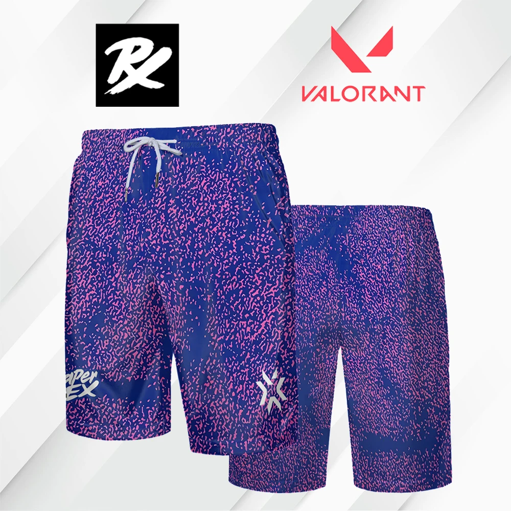 Valorant Pro League Paper Rex Team New Uniform Shorts VCT PRX Club Training Breathable Bottoms Outdoor Men's Casual Sports Pants