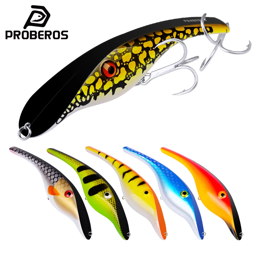 Proberos 14CM 43G Jerkbait Sinkender Hardbody-Minnow Salzwasser Lipless Crank Wobbler Angelköder für Hecht und Musky