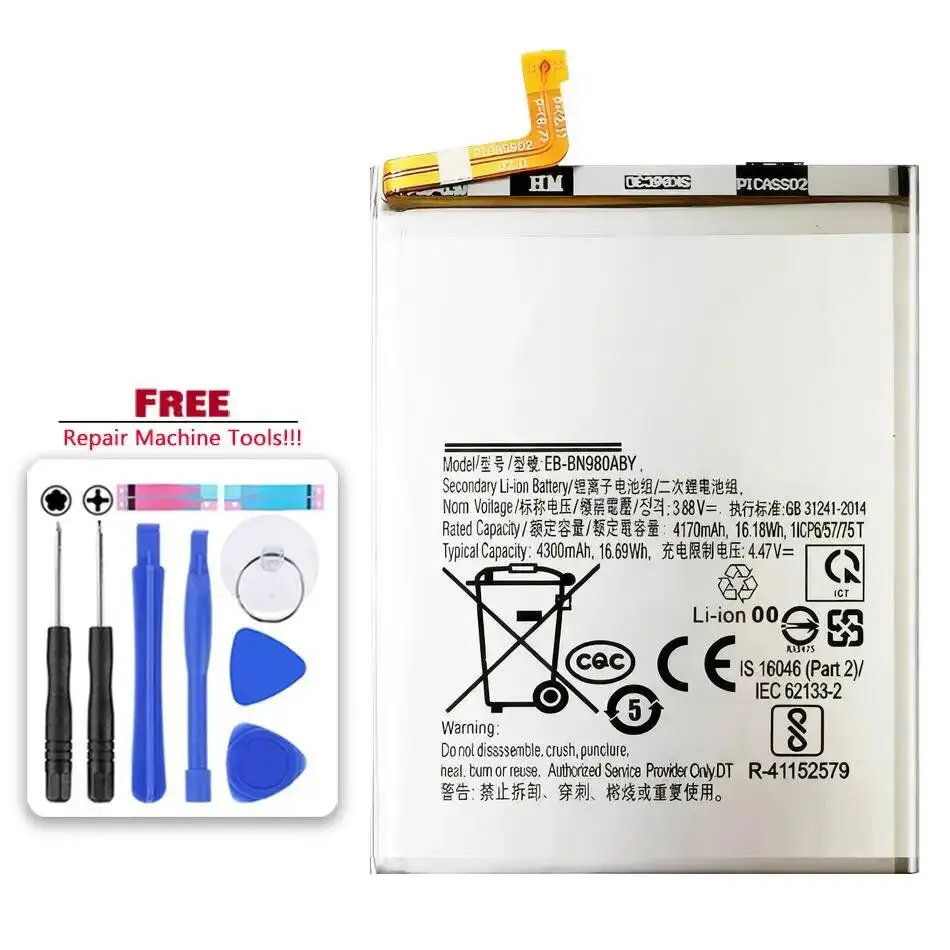 

Аккумулятор 4300 мАч для мобильного телефона Samsung Galaxy Note 20 N980F SM-N980F DS N980, модель EB-BN980ABY, высокой емкости