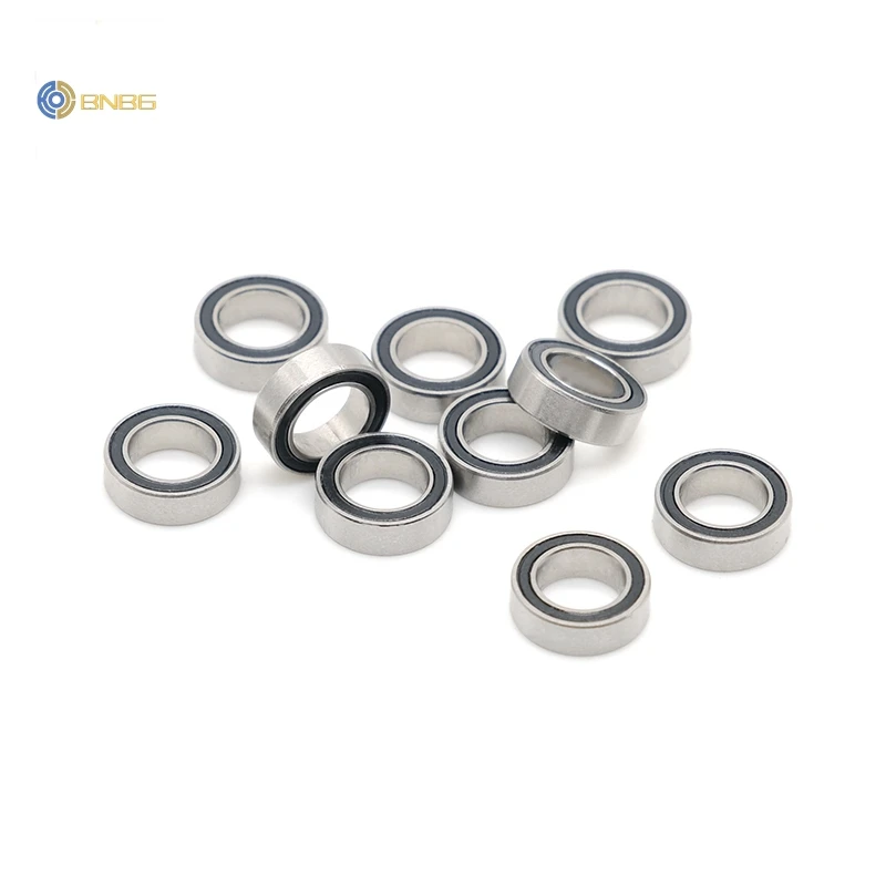 SMR74RS Anti-rust Bearing ABEC-7 (10PCS) 4*7*2.5mm Miniature SMR74-2RS Ball Bearings RS SMR74 2RS With black rubber seal