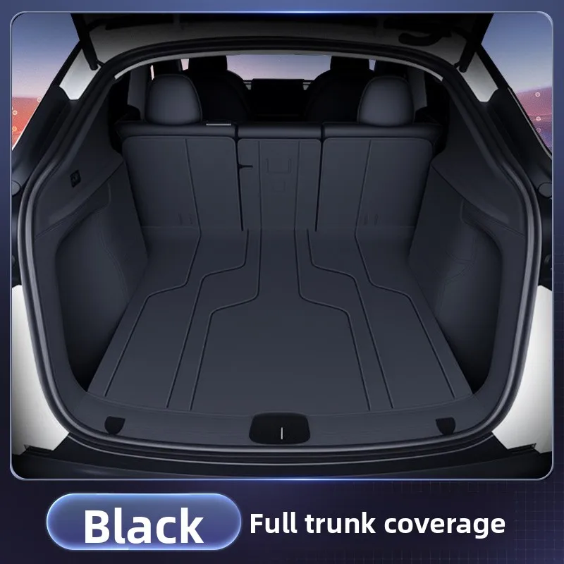 For Tesla Model Y Juniper 2025 2026 Full Coverage Leather Trunk Mat Trunk Liner Cargo Liner Car Rear Boot Protection Accessory image 3