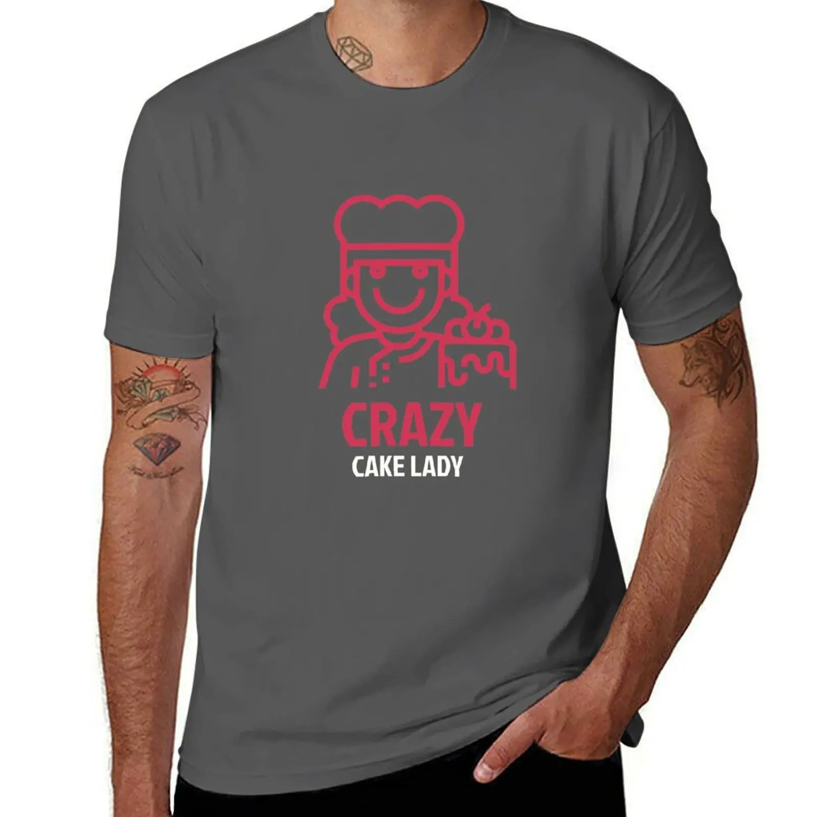 

Crazy Cake Lady T-Shirt Anti-Perspiration Workout Top