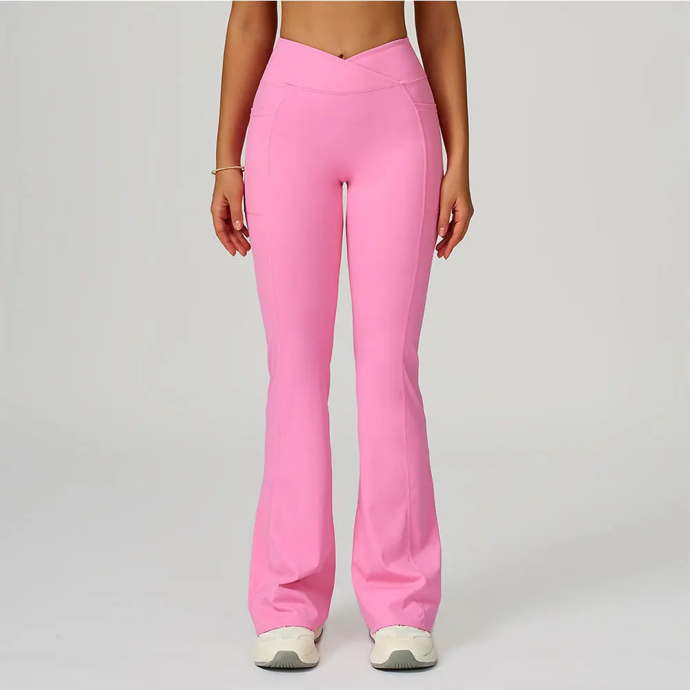 

Women Yoga Pants Bell-bottoms Yoga Trousers High Waist Flare Leggings Fitness Pants Stretch Gym Casual Sports Wide Leg Pants