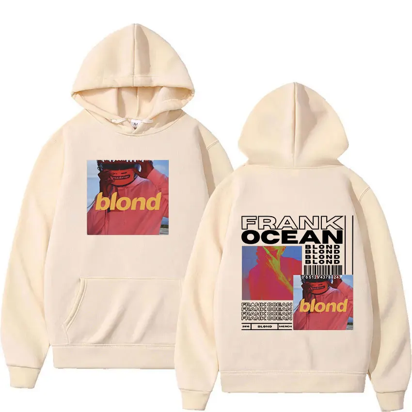 Rapper Frank Retro Graphic Hoodie New Album Hip Hop Blond Pullover Sweatshirt Men Women Fashion Ocean Oversized Hoody Streetwear