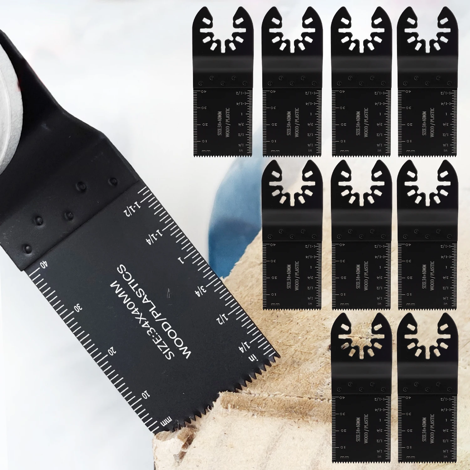 5-80PCS Universal Saw Blade Set Oscillating Multi Tool Straight Scale Multitools Cutting Wood Saw Blade for renovator Power Tool