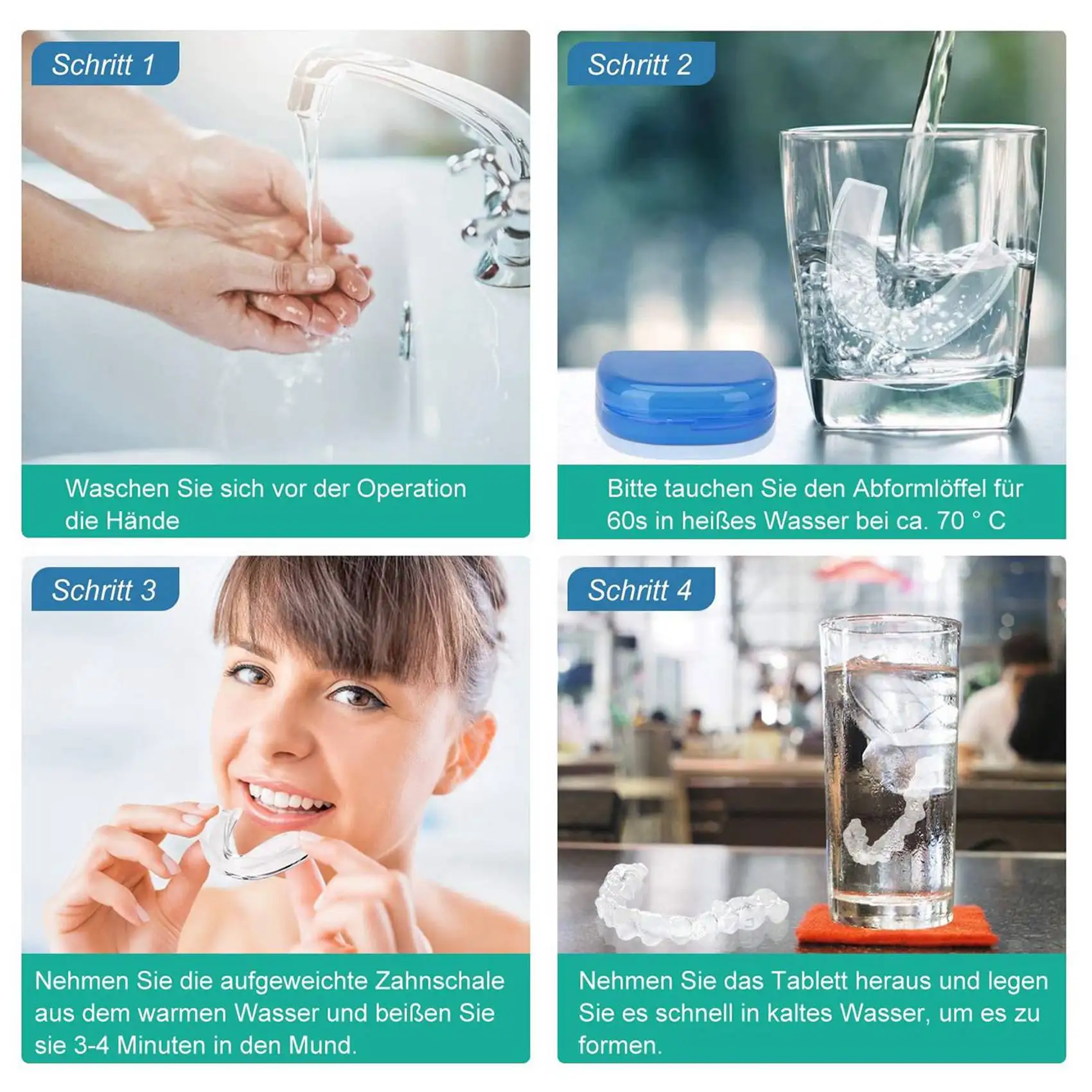 Набор HIM-2, ночная защита для измельчения зубов, каппы для скрегования зубов, шина против шлифования зубов, лотки для зажима