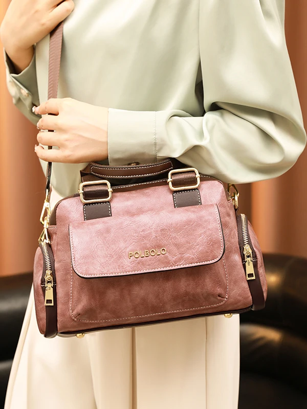 

Сумка из натуральной кожи, женская модная универсальная сумка через плечо из воловьей кожи, мягкая кожаная сумка на одно плечо, женская сумка с несколькими кетами...