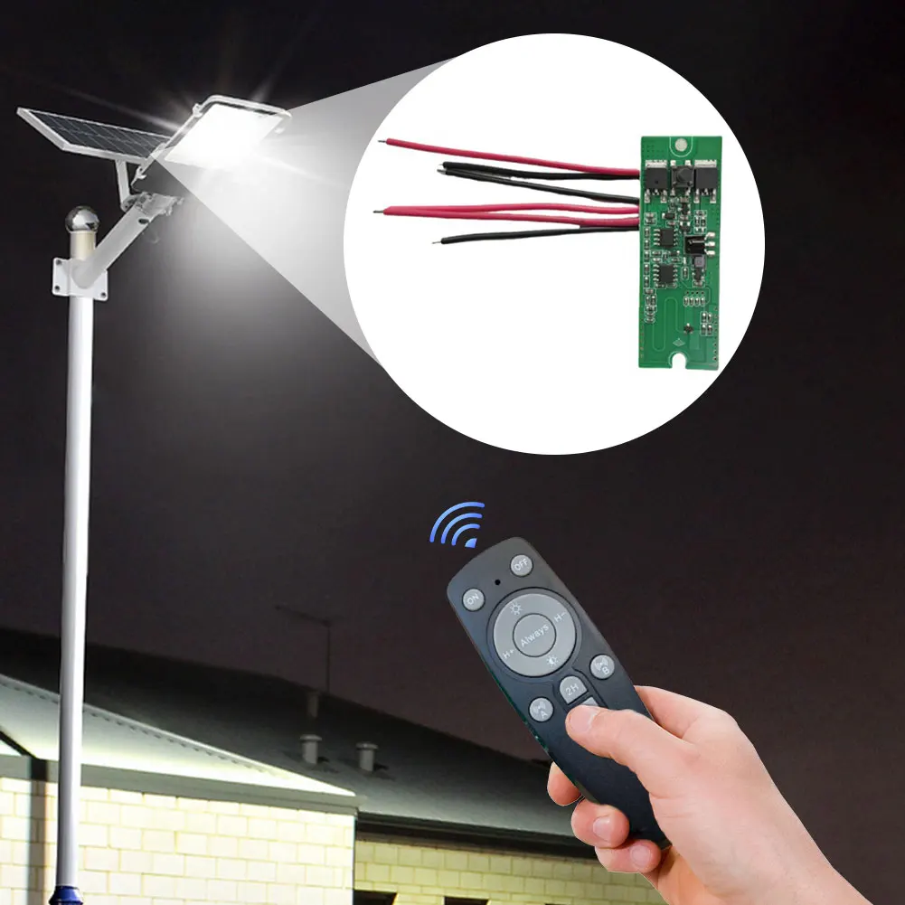 3.2V 3.7V Remote Control Solar Lamp Controller Module Radar Human Body Sensing Solar Street Light Control Panel