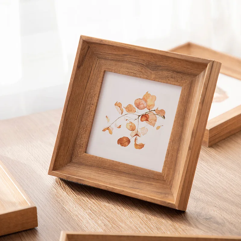 Minimalist Creative Resin Photo Frame 6x6 and 7x7 Square Tabletop Display Frame - Elegant Square Picture Frame for Home Decor