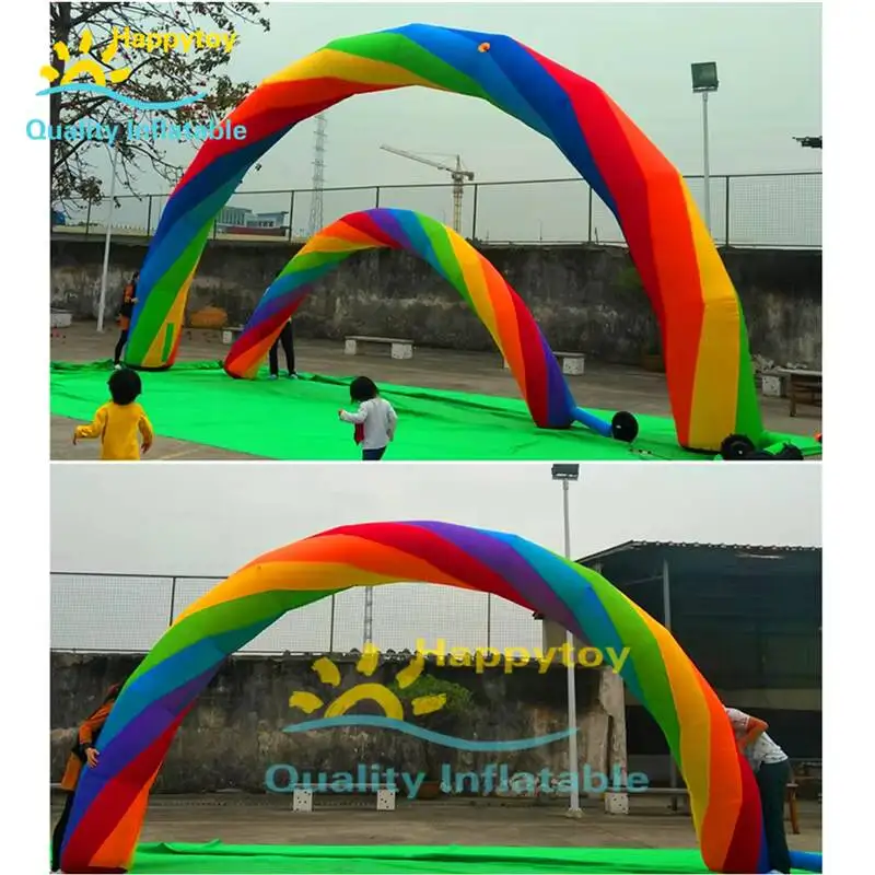

Украшение вечеринки, надувная радужная арка, изготовленная на заказ гигантская приветственная надувная входная арка